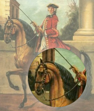 François Robichon de la Guérinière - in Anlehnung gerittenes Pferd